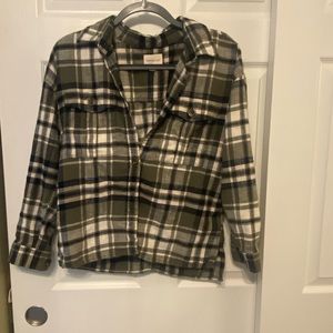 Green multi American Eagle flannel